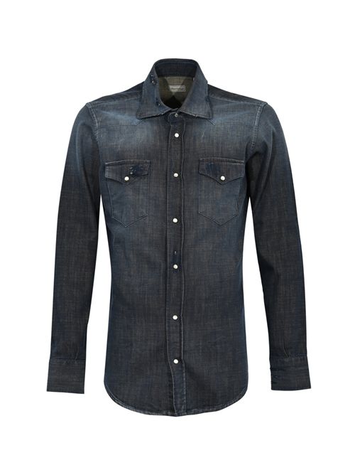 Camicia Texas in denim scuro SARTORIO NAPOLI | TEXAS300C